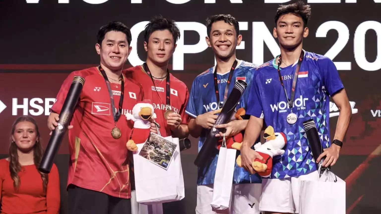 Fajar/Fikri kalah dari ganda Jepang, Hoki/Kobayashi di Final Denmark Open 2025.