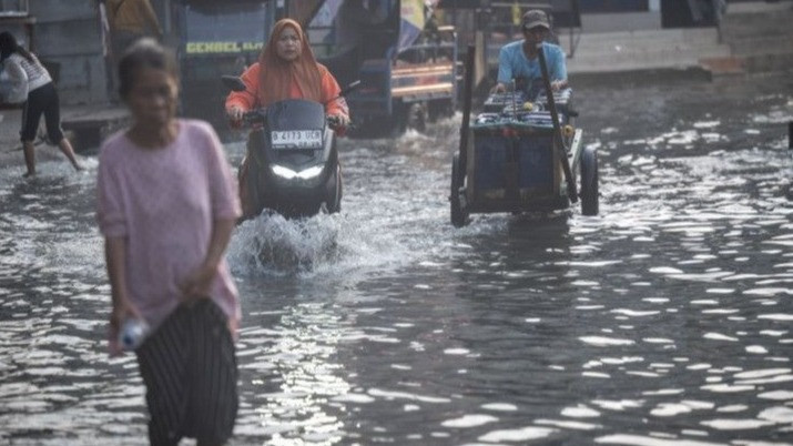 Ilustrasi banjir Jakarta.