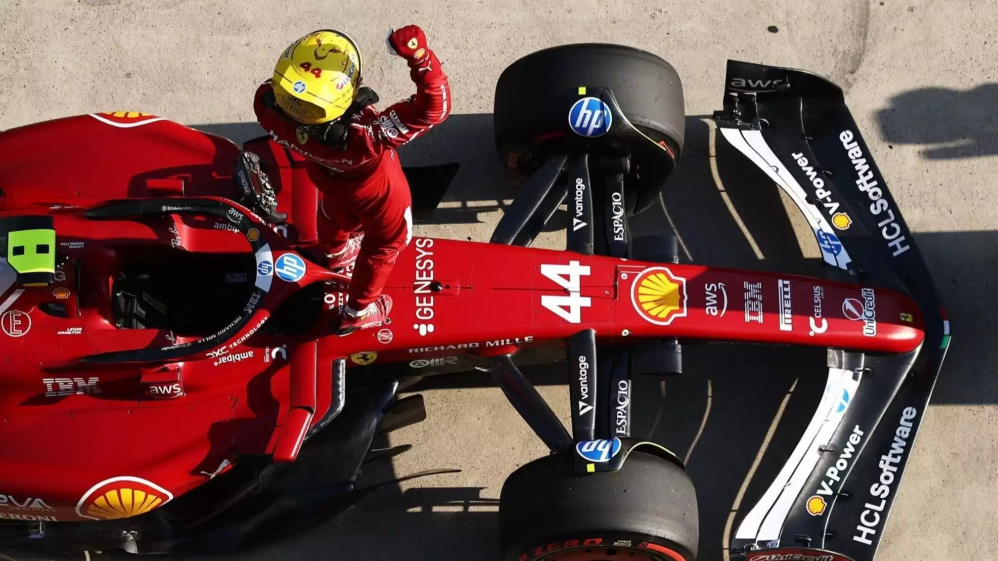 Lewis Hamilton di Ferrari