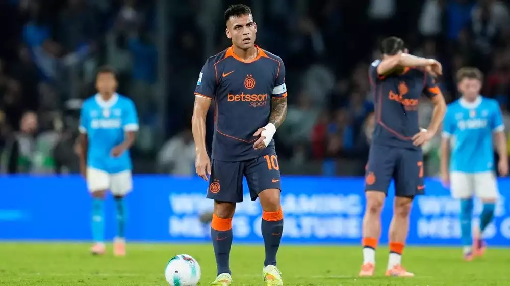 Lautaro Martinez saat Inter Milan kalah 1-3 dari Napoli