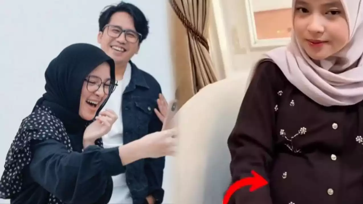 Potret perut buncit Nissa Sabyan diduga hamil anak Ayus