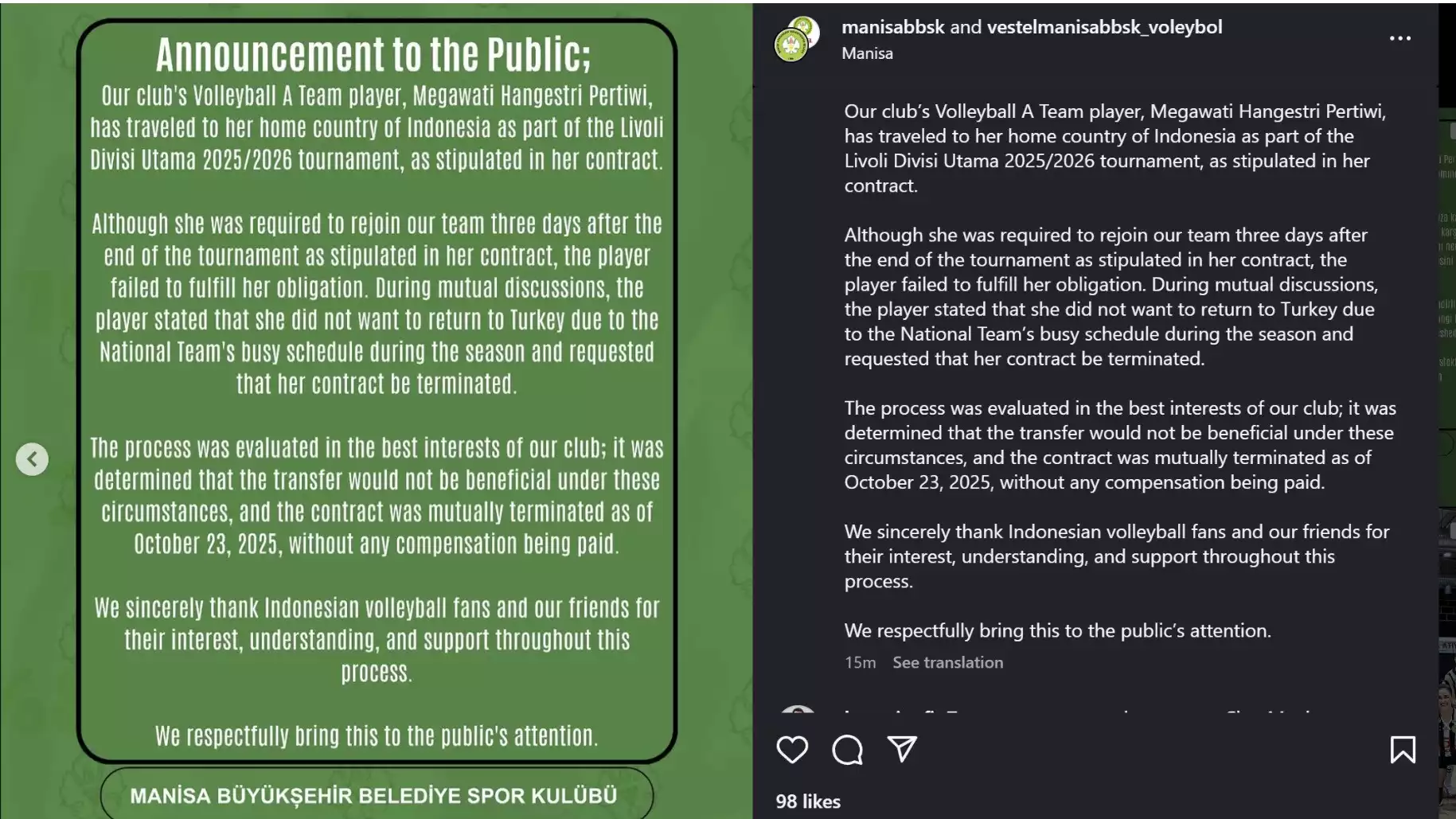 Unggahan Terbaru Manisa BBSK