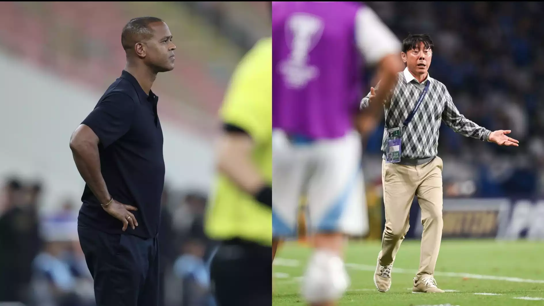 Dua mantan Pelatih Timnas Indonesia Patrick Kluivert dan Shin Tae-yong