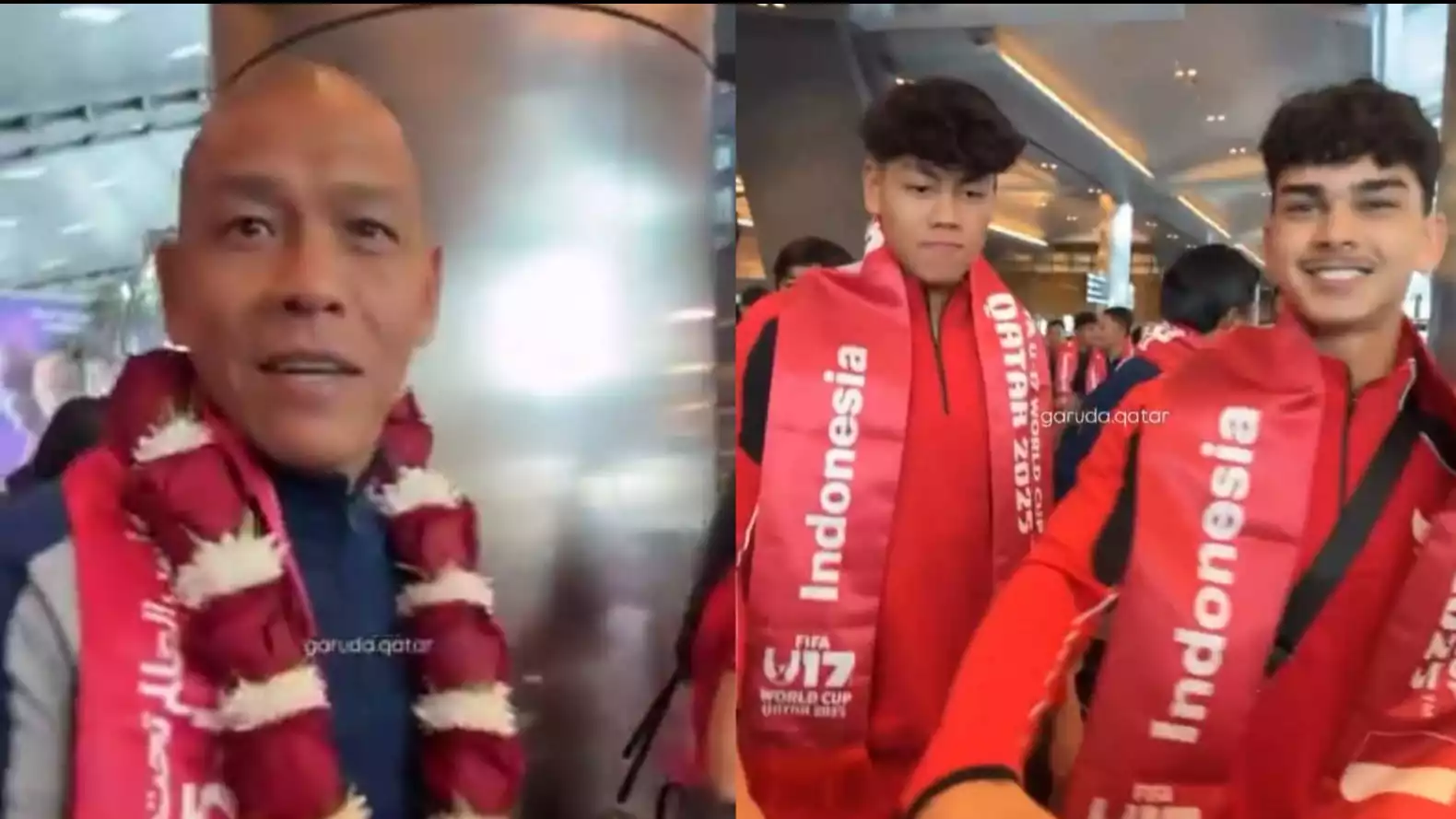 Timnas Indonesia U-17 asuhan Nova Arianto tiba di Qatar