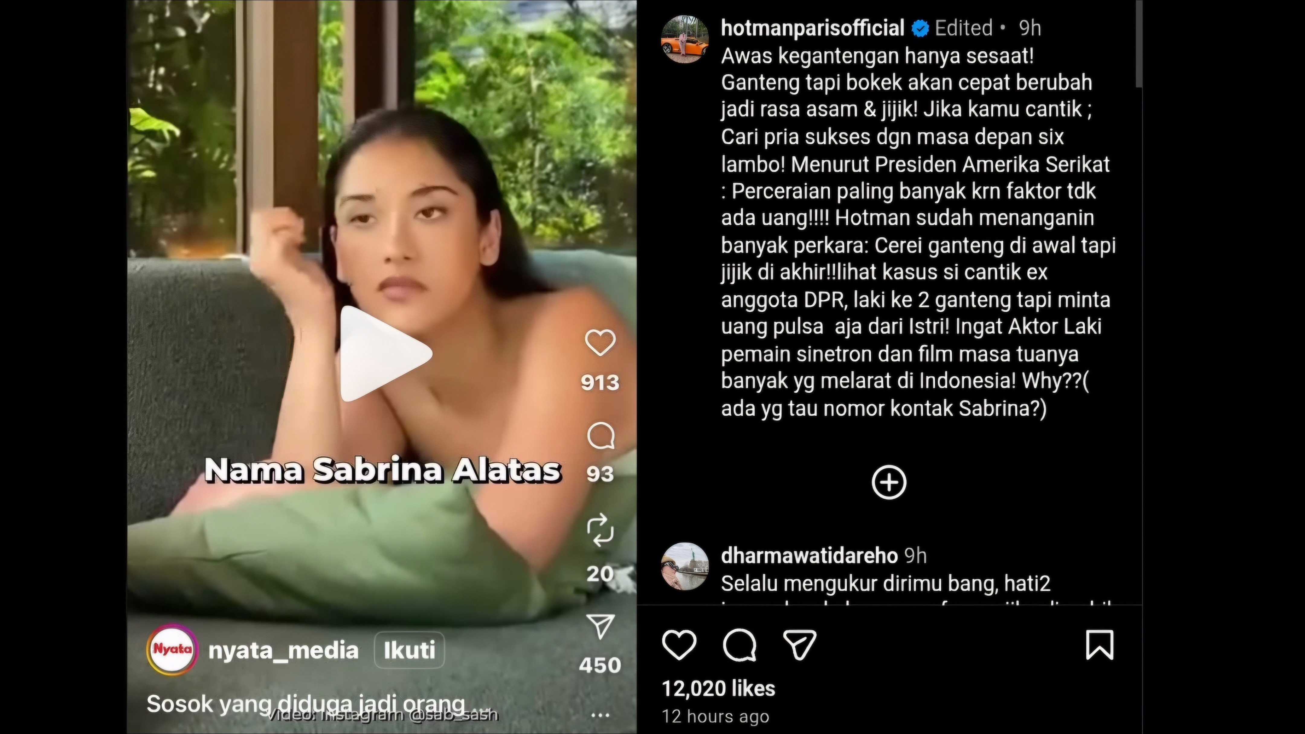 Unggahan Hotman Paris