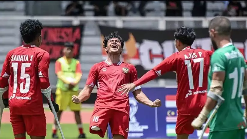 Timnas Amputasi Indonesia membantai Suriah 5-0 dalam laga pembuka Piala Asia Amputasi 2025 di Stadion Madya, Jakarta, Minggu (9/11/2025).