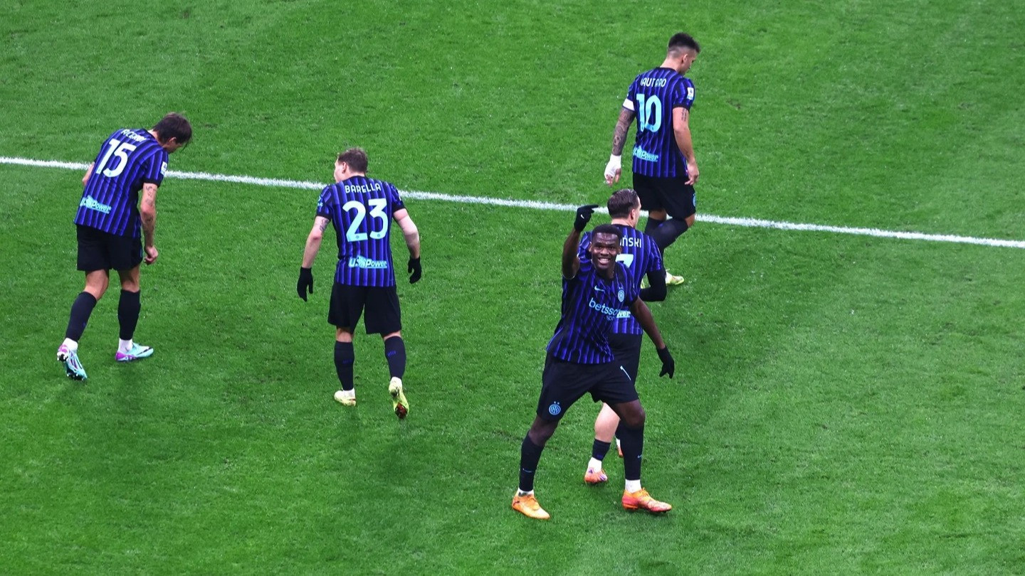 Selebrasi Pemain Inter Milan di Liga Italia