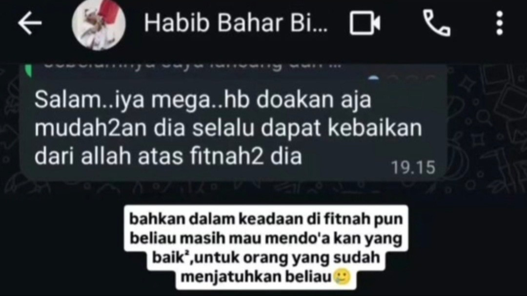 Isi pesan Habib Bahar bin Smith