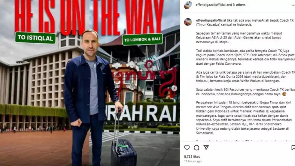 Timur Kapadze kunjungi Indonesia