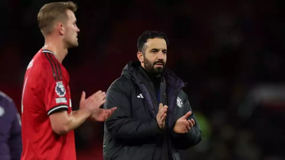 Ruben Amorim saat Man United kalah 0-1 dari Everton di Old Trafford