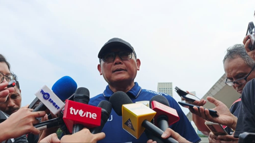 Ketua Badan Tim Nasional (BTN), Sumardji, saat bicara soal sejumlah calon yang dirumorkan menjadi pelatih baru Timnas Indonesia termasuk Giovanni van Bronckhorst hingga Jesus Casas