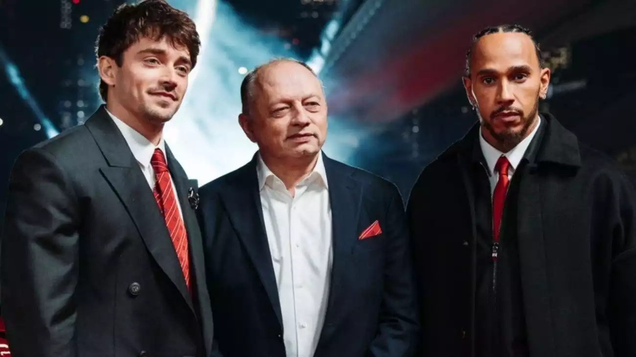 Charles Leclerc, Fred Vasseur dan Lewis Hamilton