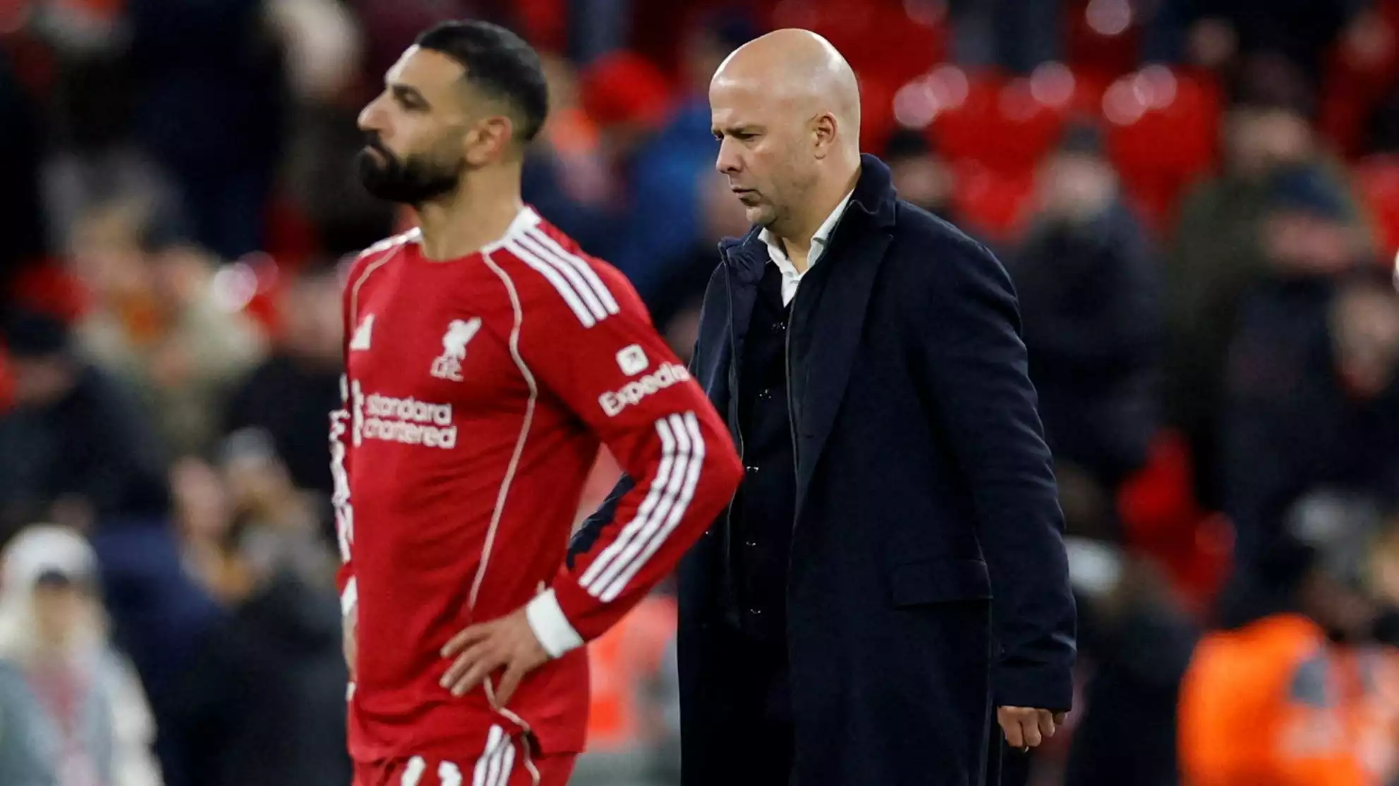 Mohamed Salah dan Arne Slot