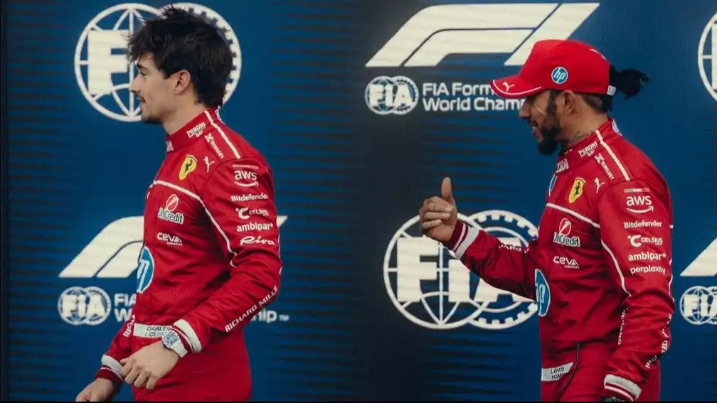 Duo Pembalap Ferrari, Charles Leclerc dan Lewis Hamilton