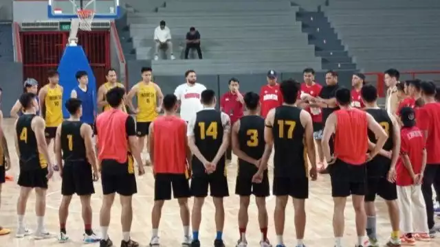 Para pemain Timnas Basket Putra Indonesia