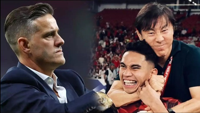 Kolase foto John Herdman dan Shin Tae-yong saat masih menjadi pelatih Timnas Indonesia.