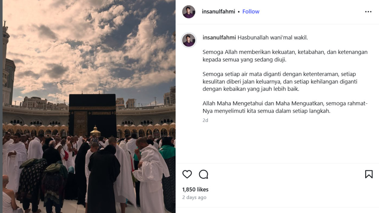 Unggahan Terbaru Insanul Fahmi