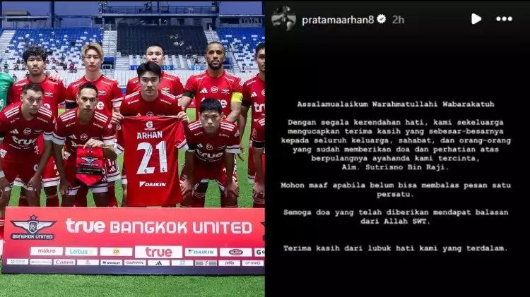 Bangkok United ucapkan bela sungkawa untuk Pratama Arhan