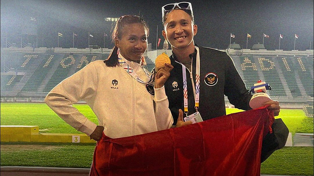 Medali emas terkini didapat kontingen Indonesia dari cabang olahraga (cabor) atletik lewat Diva Renata Jayadi  di nomor lompat galah putri.