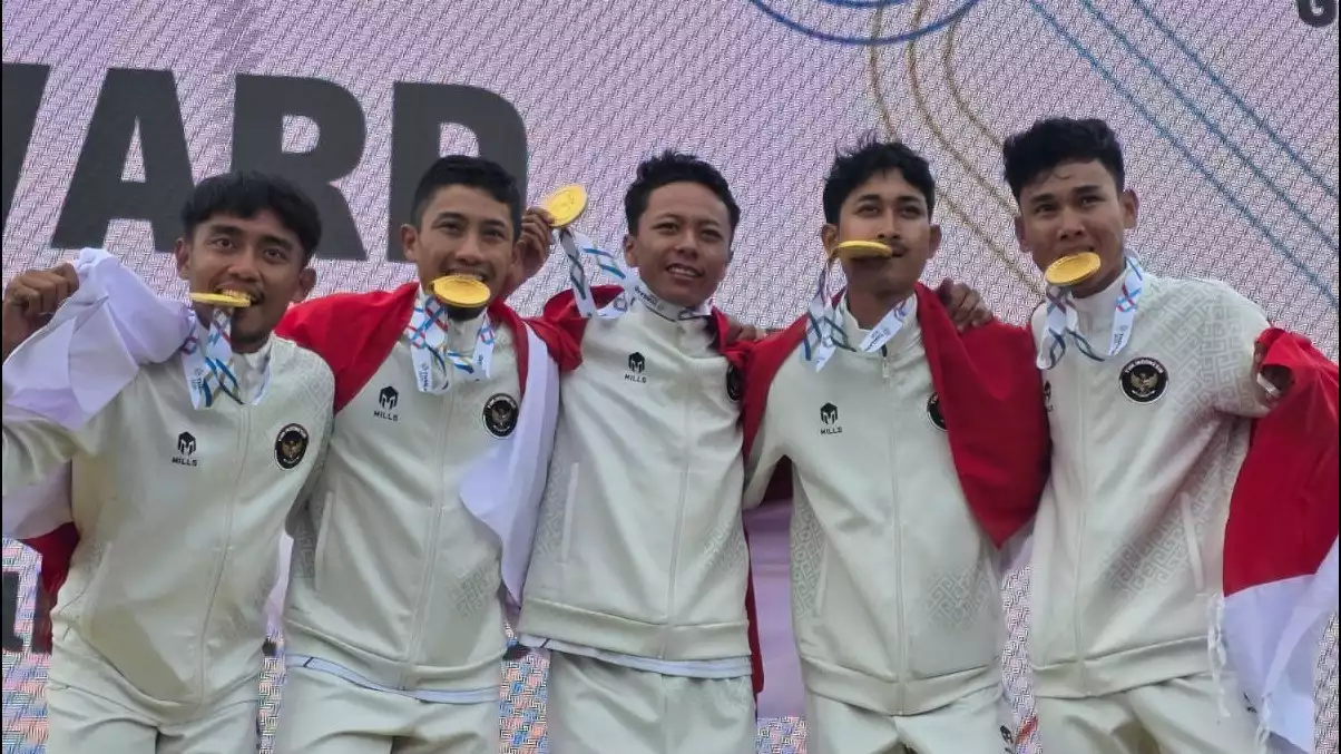 Edgar Xavier Marvelo membuka catatan emas wushu Indonesia pada SEA Games Thailand 2025. 