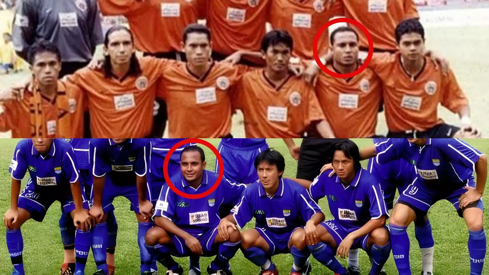 Imran Nahumarury (yang dilingkari merah) saat berseragam Persija Jakarta dan Persib Bandung