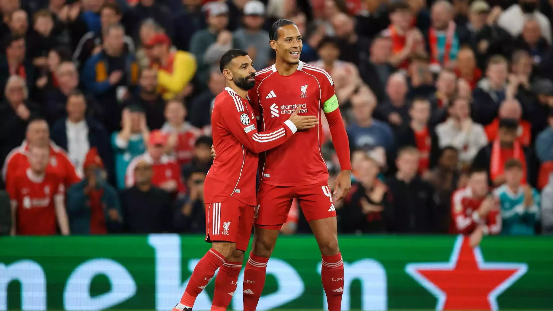 Pemain Liverpool Mohamed Salah dan Virgil Van Dijk