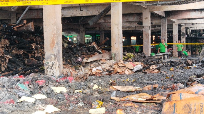 Kondisi Pasar Induk Kramat Jati usai kebakaran