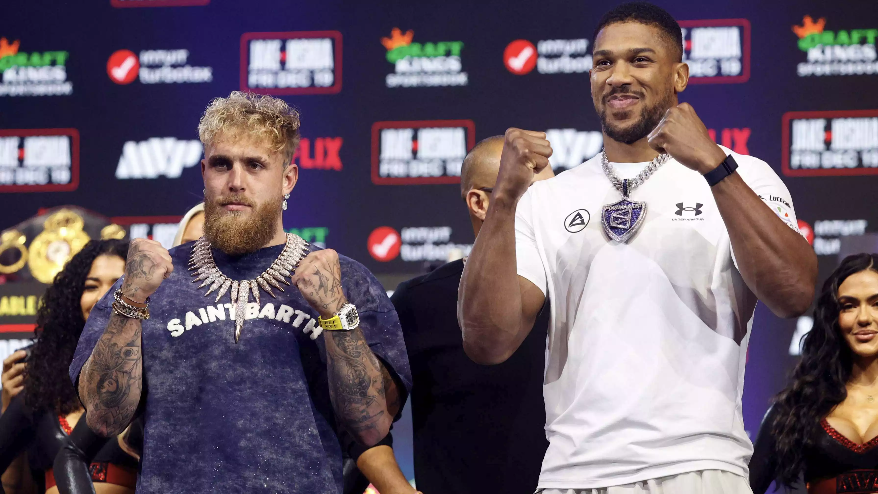 Jake Paul vs Anthony Joshua di konferensi pers