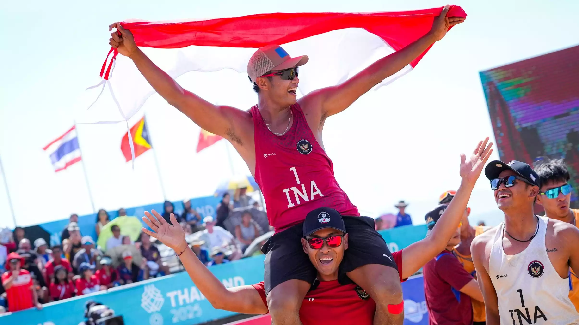 Tim Voli Pantai Putra Indonesia di SEA Games 2025