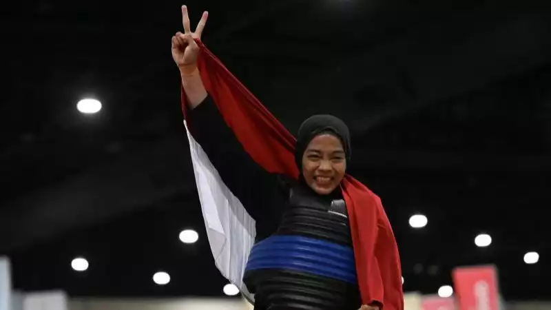 Pesilat putri Indonesia Safira Dwi Meilani di SEA Games 2025