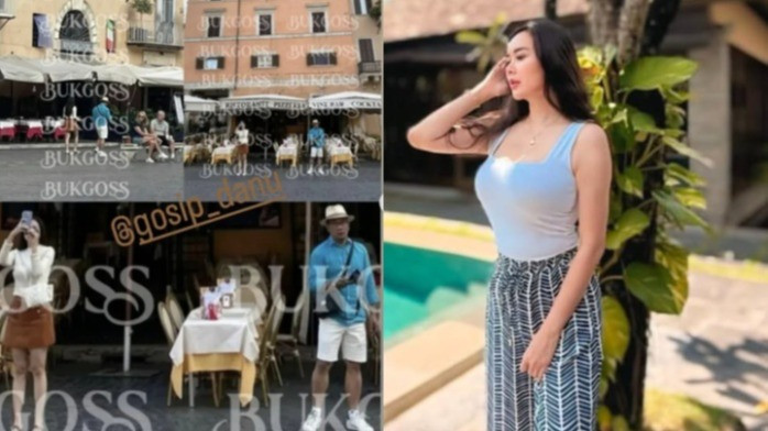 Kolase foto dugaan liburan bareng Aura Kasih dan Ridwan Kamil