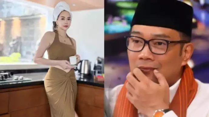 Kolase foto Aura Kasih - Ridwan Kamil