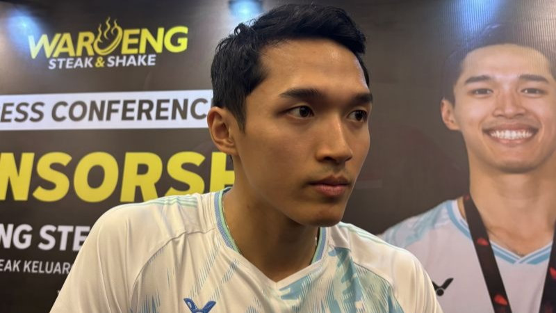Atlet bulu tangkis Indonesia Jonatan Christie