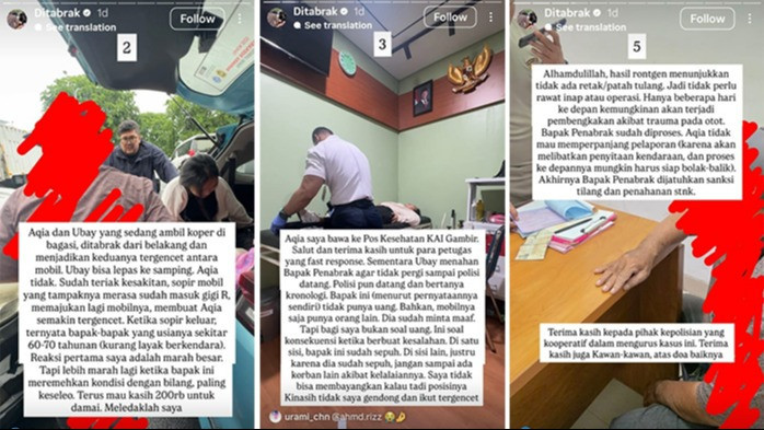 Istri Fiersa Besari, Aqia ditabrak di Stasiun Gambir