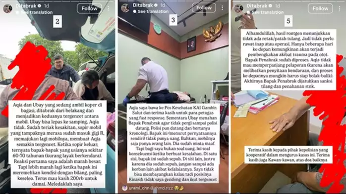 Istri Fiersa Besari, Aqia ditabrak di Stasiun Gambir