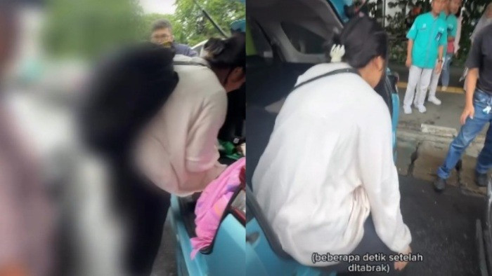 Potret Aqia Nurfadla, istri Fiersa Besari setelah ditabrak mobil dari belakang di Stasiun Gambir