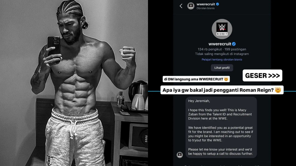 Influencer Indonesia, Jeremiah Lakhwani ditawari gabung WWE.