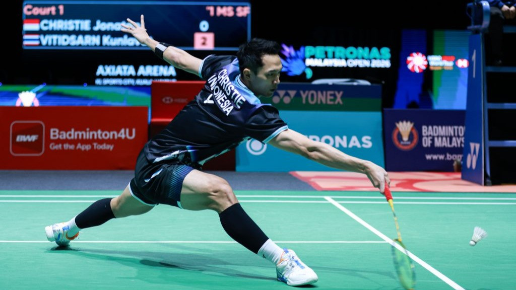 Jonatan Christie di Semifinal Malaysia Open 2026