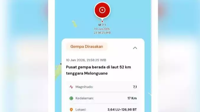Gempa Tektonik M7,1 Guncang Kepulauan Talaud, BMKG Pastikan Tidak Berpotensi Tsunami