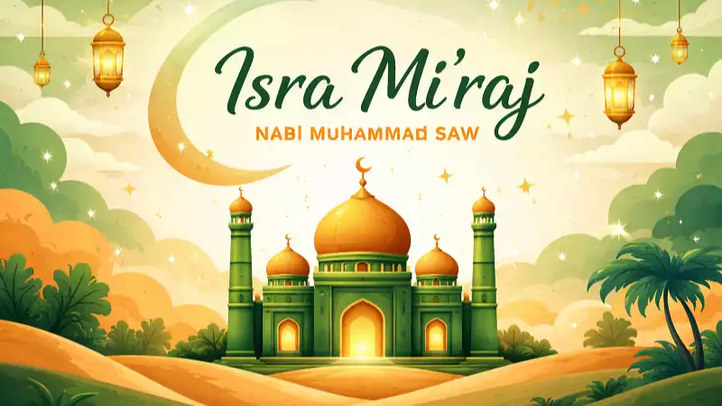 Ilustrasi peringatan Isra Mi raj 1447 H