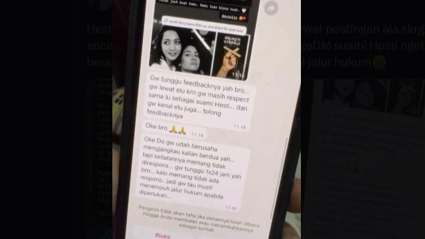 Ancaman diduga sosok Roby Tremonti kepada Hesti Purwadinata dan sang suami, Edo Borne