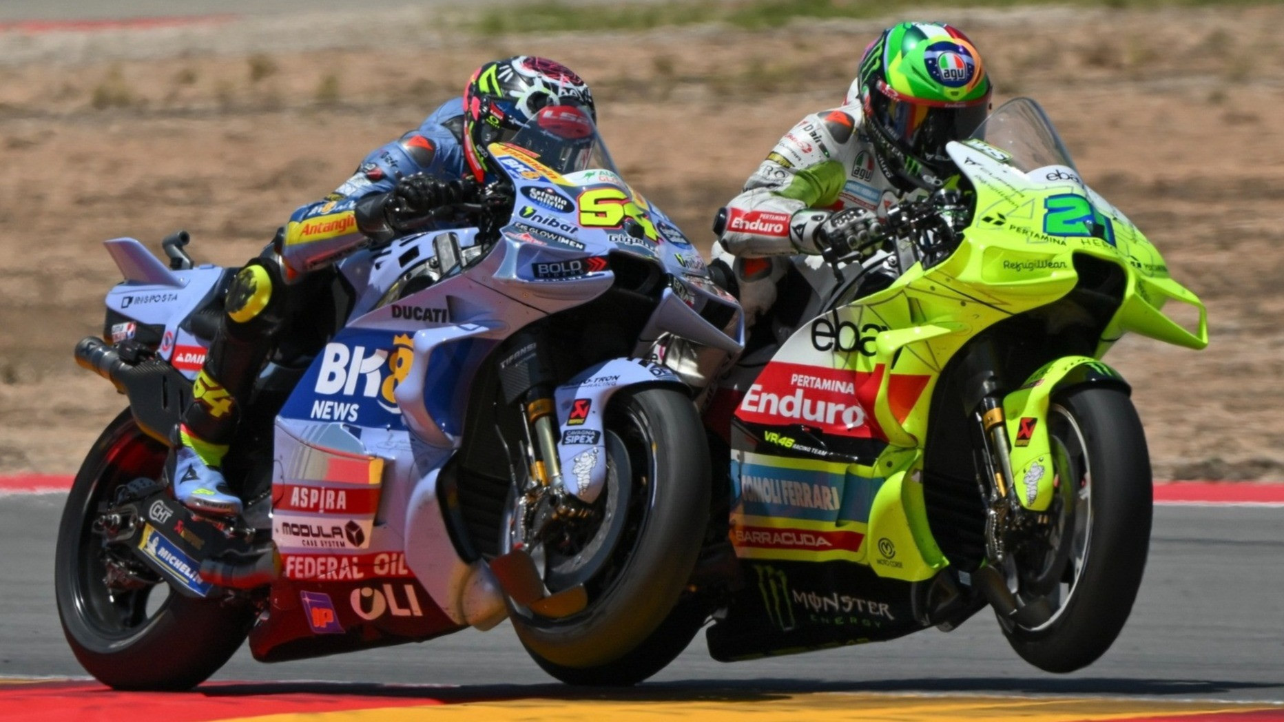 Fermin Aldeguer duel dengan Franco Morbidelli