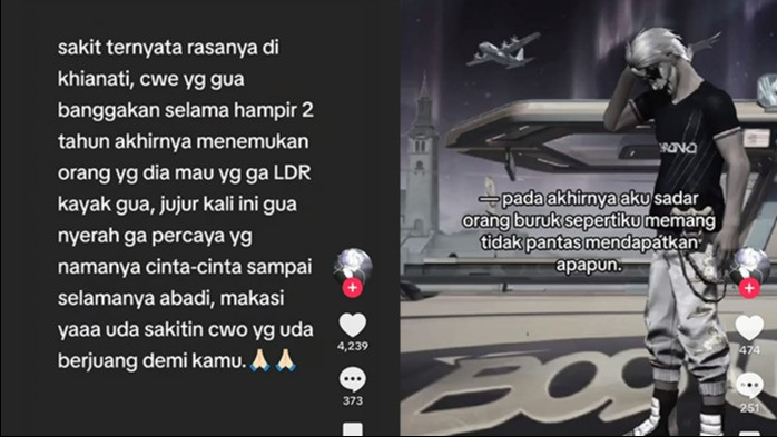 Postingan patah hati pada akun TikTok @Massss_Alllll disinyalir merupakan milik Syafiq Ali