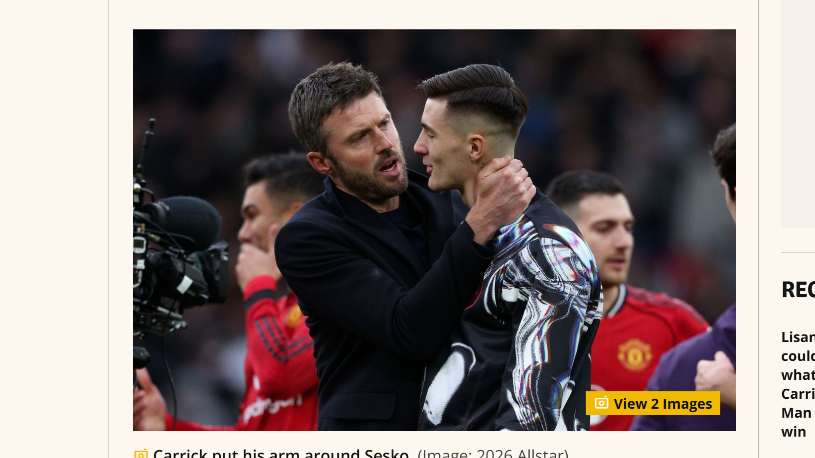 Momen Michael Carrick Peluk Sesko Usai MU Hajar Man City 2-0, Carrick: Sinyal Striker Ini Bakal Jadi Andalan Setan Merah?
            - galeri foto