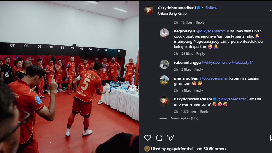 Geger! Rizky Ridho Tanya Ketum Jakmania Soal Kepastian Ivar Jenner ke Persija Jakarta
            - galeri foto
