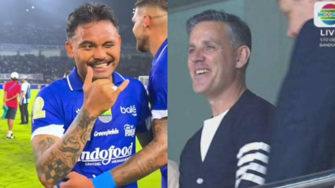 Aksi Saddil Ramdani cetak gol di laga Persib vs Malut disaksikan Pelatih Timnas Indonesia John Herdman, Jumat (6/2/2026).