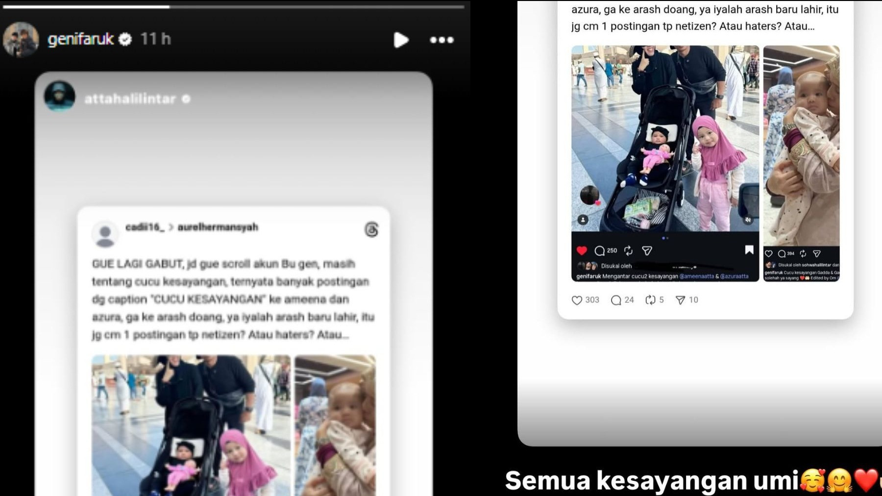 Sebut Anak Thariq Halilintar 'Cucu Kesayangan', Hubungan Geni Faruk dengan Aurel dan Atta Kurang Baik?
            - galeri foto