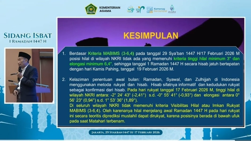 BREAKING NEWS Resmi 1 Ramadhan 1447 Hijriah Jatuh Pada 19 Februari 2026
            - galeri foto