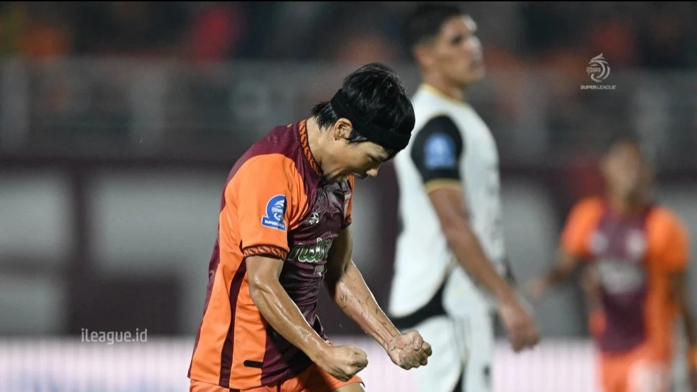 Pemain Borneo FC Kei Hirose saat hadapi Persija Jakarta di putaran pertama