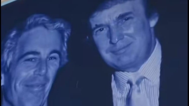 Foto Donald Trump dan Jeffrey Epstein